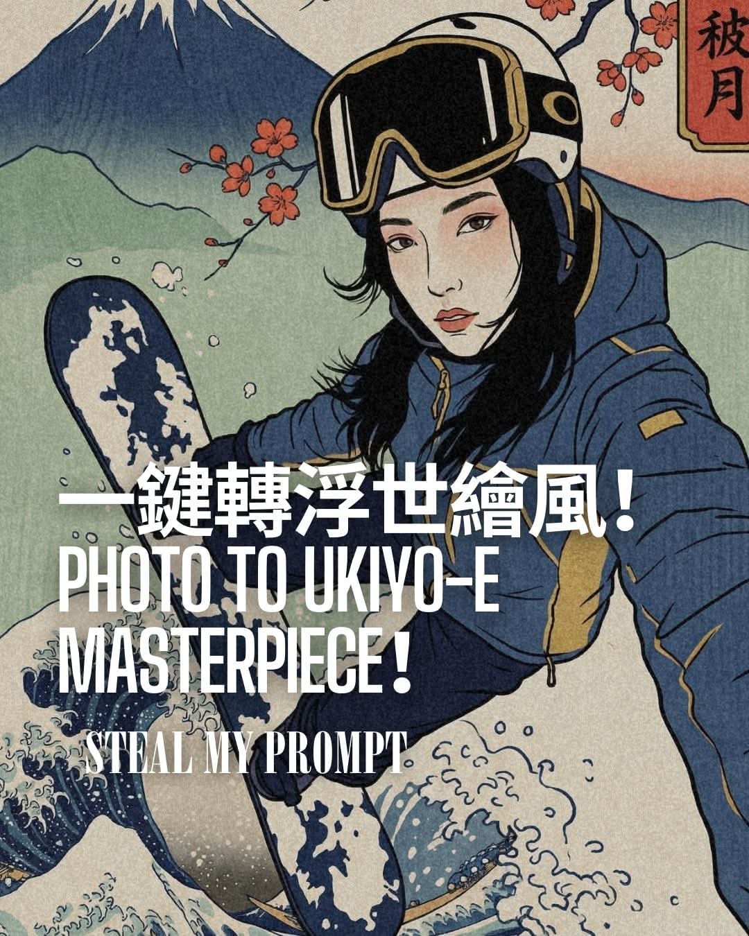 照片一鍵轉浮世繪風！ Photo to Ukiyo-e Masterpiece！