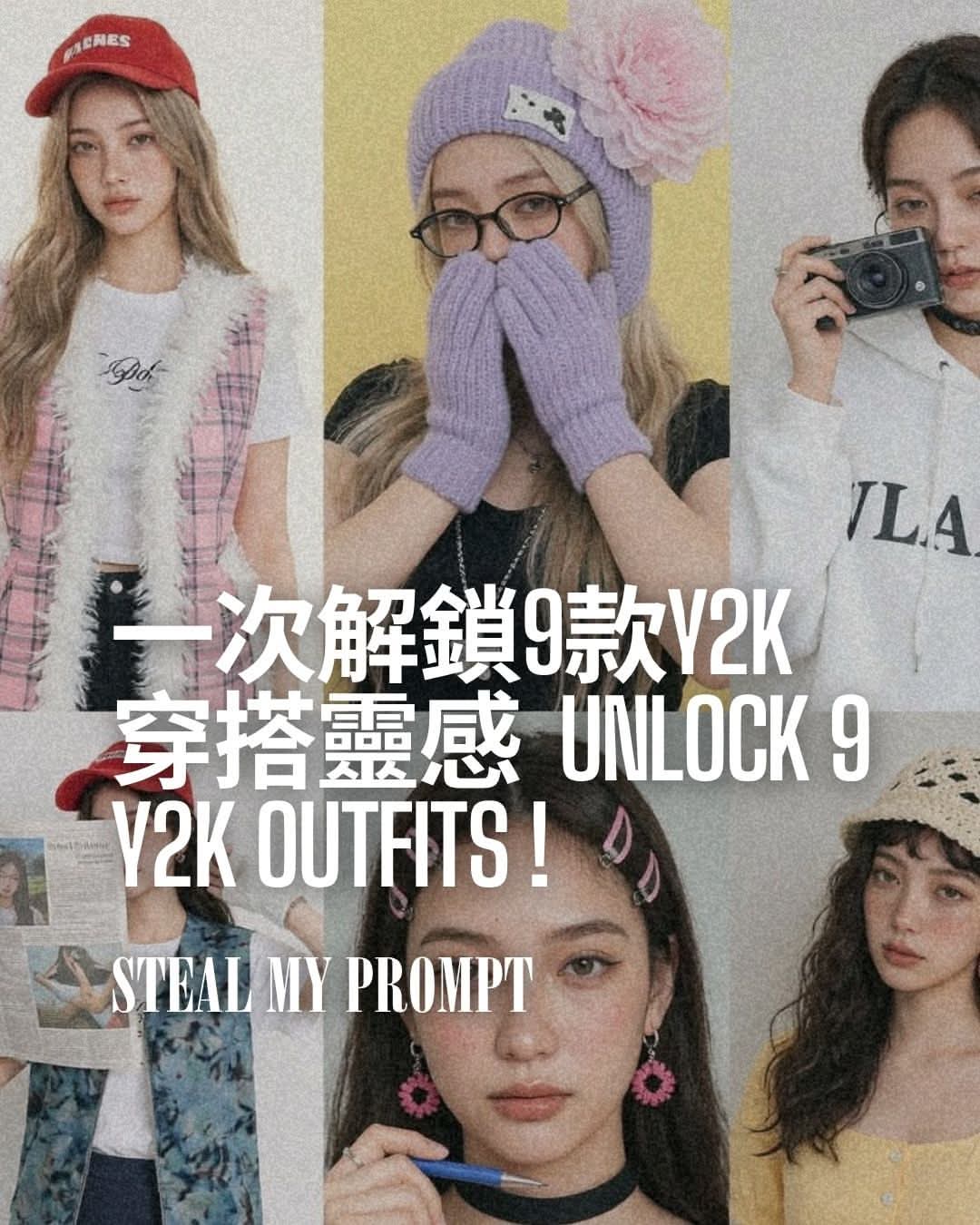 一次解鎖9款Y2K穿搭靈感  Unlock 9 Y2K outfits!