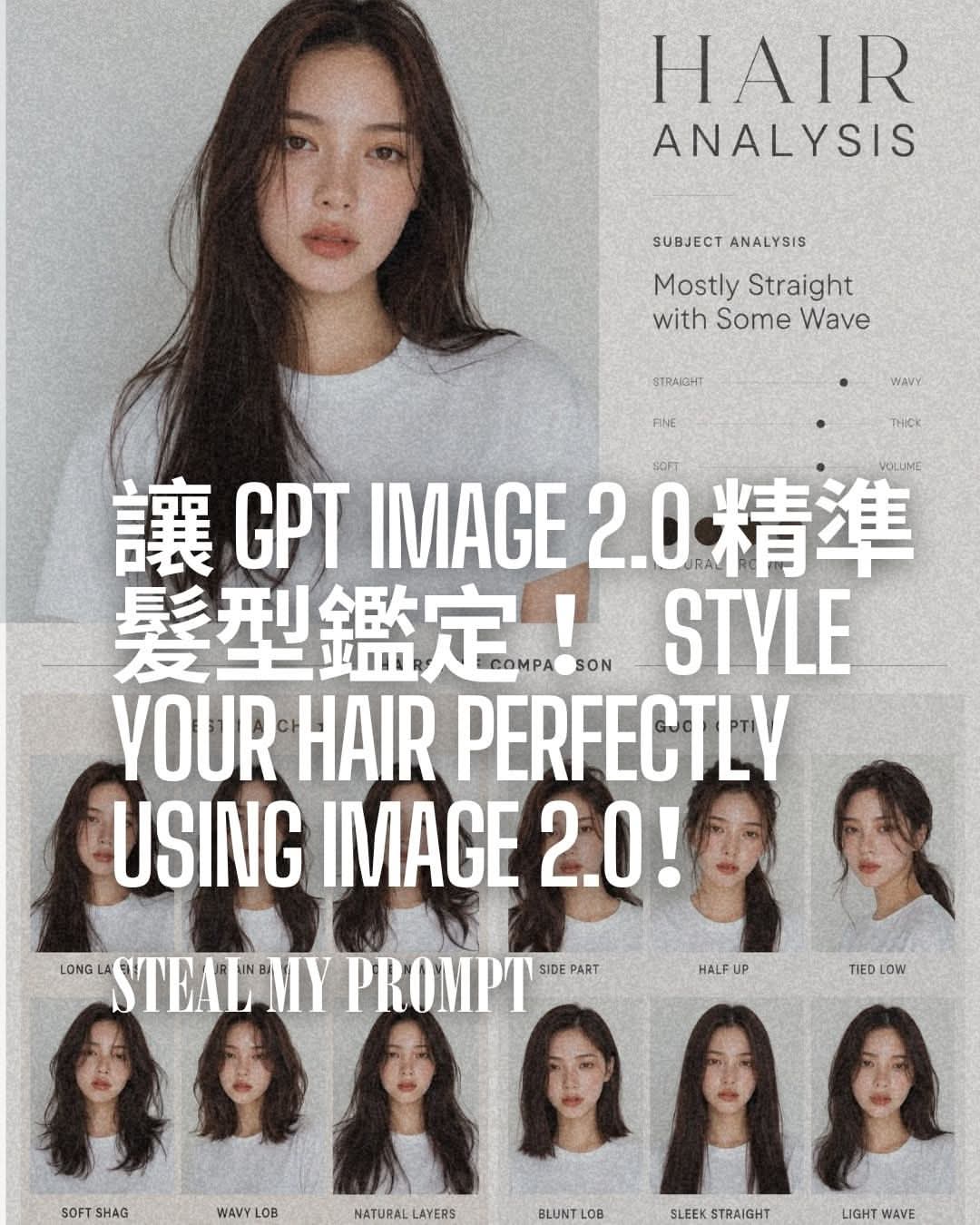 GPT Image 2.0 精準髮型鑑定! Style your hair perfectly using Image 2.0