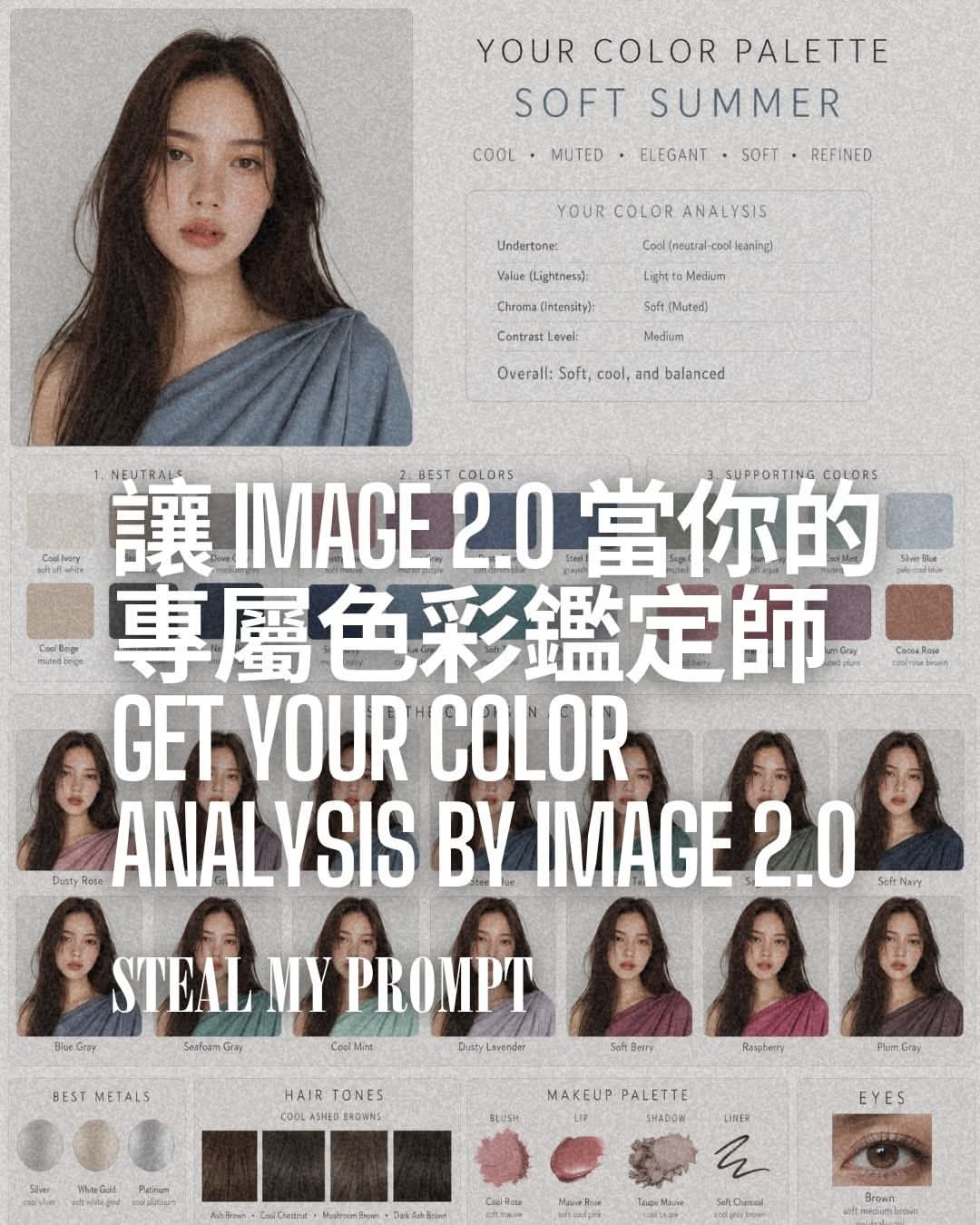 讓 Image 2.0 當你的專屬色彩鑑定師 Get your Color Analysis by GPT Image 2.0!